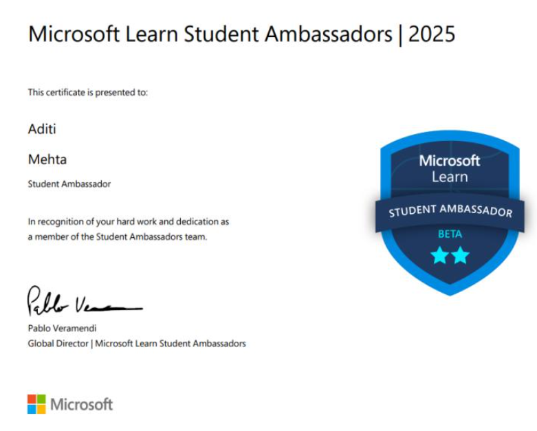 Beta Microsoft Student Ambassador