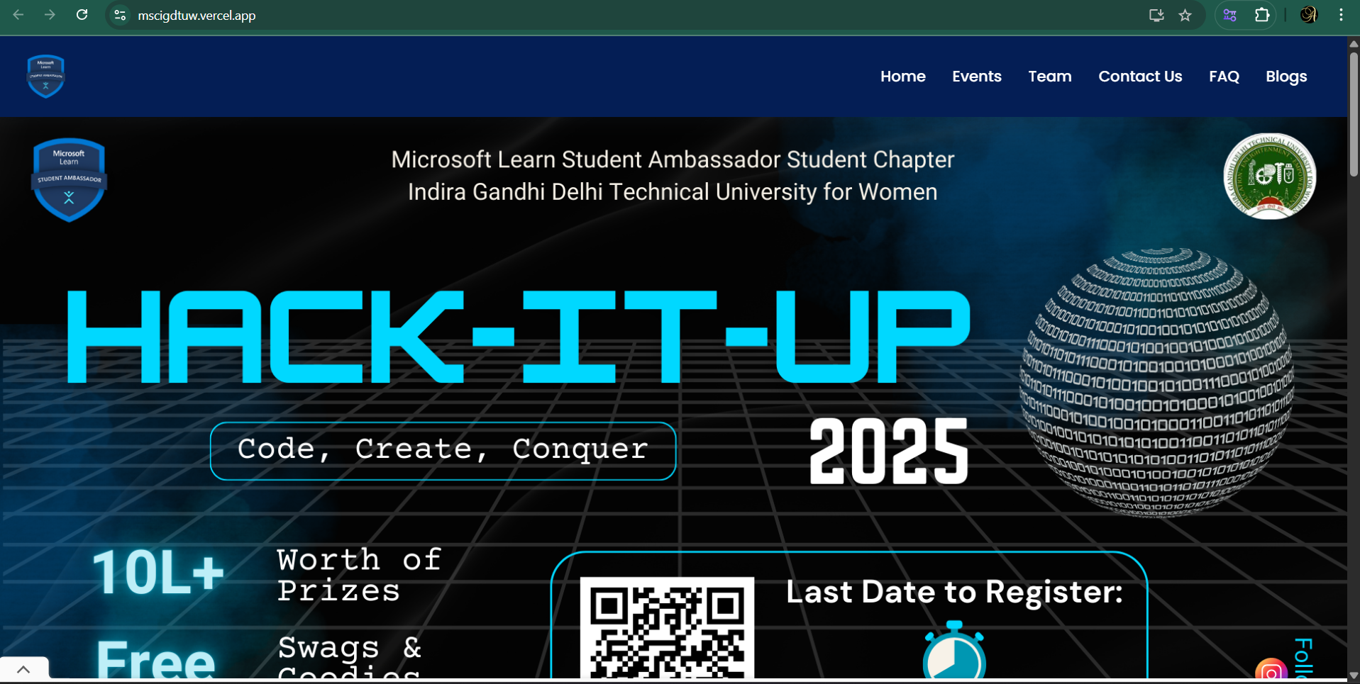 Microsoft Students Club - Website screenshot 1